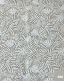 COTONE ARREDAMENTO - 586 PALME E FOGLIE BIANCHE FONDO BEIGE