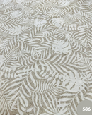 COTONE ARREDAMENTO - 586 PALME E FOGLIE BIANCHE FONDO BEIGE