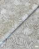 COTONE ARREDAMENTO - 586 PALME E FOGLIE BIANCHE FONDO BEIGE