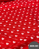 MON-081 SCRITTA LOVE FONDO ROSSO