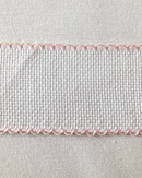 BORDO TELA AIDA 5CM FONDO BIANCO - 5 VARIANTI