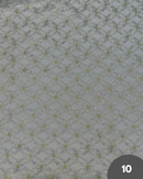 10 PIZZO RASCHEL FIOCCO BIANCO E ORO LUREX