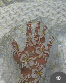 10 PIZZO RASCHEL FIOCCO BIANCO E ORO LUREX