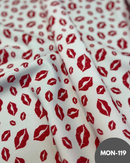 MON-119 BACIO ROSSO FONDO BIANCO