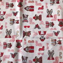 COTONE ARREDAMENTO - 281 CANE OCCHIALI/SCARPE ROSSO