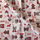 COTONE ARREDAMENTO - 281 CANE OCCHIALI/SCARPE ROSSO