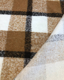 CAPPOTTO A QUADRI BEIGE E BIANCO