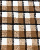 CAPPOTTO A QUADRI BEIGE E BIANCO