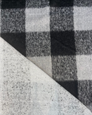 CAPPOTTO A QUADRI NERO E GRIGIO