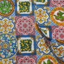 COTONE ARREDAMENTO - MATTONELLE FONDO BLU 234