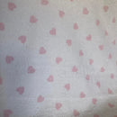 SPUGNA DI COTONE - FONDO BIANCO CUORE ROSA