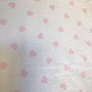 SPUGNA DI COTONE - FONDO BIANCO CUORE ROSA