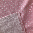 SPUGNA DI COTONE - FONDO ROSA POIS BIANCO