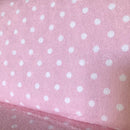 SPUGNA DI COTONE - FONDO ROSA POIS BIANCO