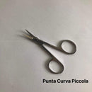 FORBICINE ACCIAIO PUNTA CURVA - TRE MISURE