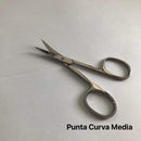 FORBICINE ACCIAIO PUNTA CURVA - TRE MISURE