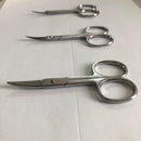 FORBICINE ACCIAIO PUNTA CURVA - TRE MISURE