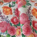 COTONE ARREDAMENTO - 038 FIORI ROSA/ARANCIO