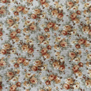 COTONE ARREDAMENTO - 179 ROSELLINE ARANCIO FONDO BEIGE