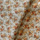 COTONE ARREDAMENTO - 179 ROSELLINE ARANCIO FONDO BEIGE