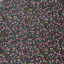 COTONE ARREDAMENTO - 178 FIORELLINI ROSA FONDO NERO