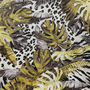 COTONE ARREDAMENTO - 065 FOGLIE MONSTERA VERDE FONDO ANIMALIER