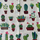 COTONE ARREDAMENTO - PIANTE GRASSE/CUORE ROSA 072