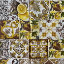 COTONE ARREDAMENTO - MATTONELLE/LIMONI E MAIOLICHE MARRONE 075