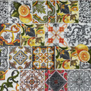 COTONE ARREDAMENTO - 076 MATTONELLE/LIMONI E MAIOLICHE GRIGIO