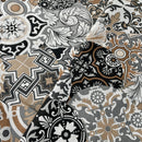 COTONE ARREDAMENTO - FANTASIA ASTRATTA GRIGIO/MARRONE 132