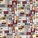 COTONE ARREDAMENTO - 428 QUADRETTO CELESTE PUPAZZO DI NEVE