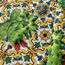 COTONE ARREDAMENTO - MAIOLICHE VIETRI/CACTUS FONDO BIANCO 175