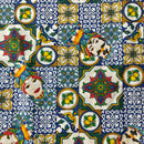 COTONE ARREDAMENTO - 135 MAIOLICHE SICILIANE/TESTA DI MORO BLU