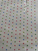 COTONE ARREDAMENTO - 157 CUORICINI MULTICOLOR BLU/VERDE