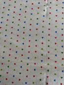 COTONE ARREDAMENTO - 157 CUORICINI MULTICOLOR BLU/VERDE