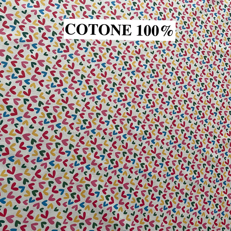 COTONE 100% - 005 CUORI COLORATI