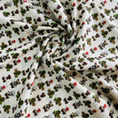 COTONE 100% - 138 PUPAZZO DI NEVE FONDO PANNA