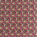 COTONE 100% - 137 OMINO E ALBERO VERDE FONDO ROSSO