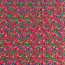 COTONE 100% - 141 PUPAZZO DI NEVE E ANGIOLETTO FONDO ROSSO