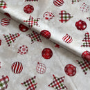 Cotone Arredamento - Fantasia Natalizia Alberi Stelle e Palline