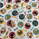 COTONE ARREDAMENTO - FANTASIA GATTI/LISCA DI PESCE 020