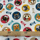 COTONE ARREDAMENTO - FANTASIA GATTI/LISCA DI PESCE 020