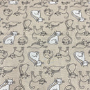 COTONE ARREDAMENTO - 021 FANTASIA GATTI FONDO BEIGE