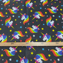 COTONE ARREDAMENTO - 027 FANTASIA UNICORNI ARCOBALENO - DUE VARIANTI