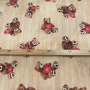 COTONE ARREDAMENTO - 024 FANTASIA ORSETTI/CUORE - QUATTRO VARIANTI