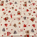 COTONE ARREDAMENTO - 025 FANTASIA ORSETTI E CUORI ROSSI