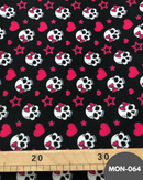 MON-064 TESCHIO/CUORE/STELLA FONDO NERO