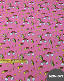 MON-071 UNICORNO ARCOBALENO FONDO ROSA