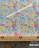 MON-084 OVETTO E FARFALLE COLORATE FONDO CELESTE