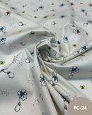 PIQUET DI COTONE - PC-24 PUPAZZO CON PALLONCINO FONDO PANNA